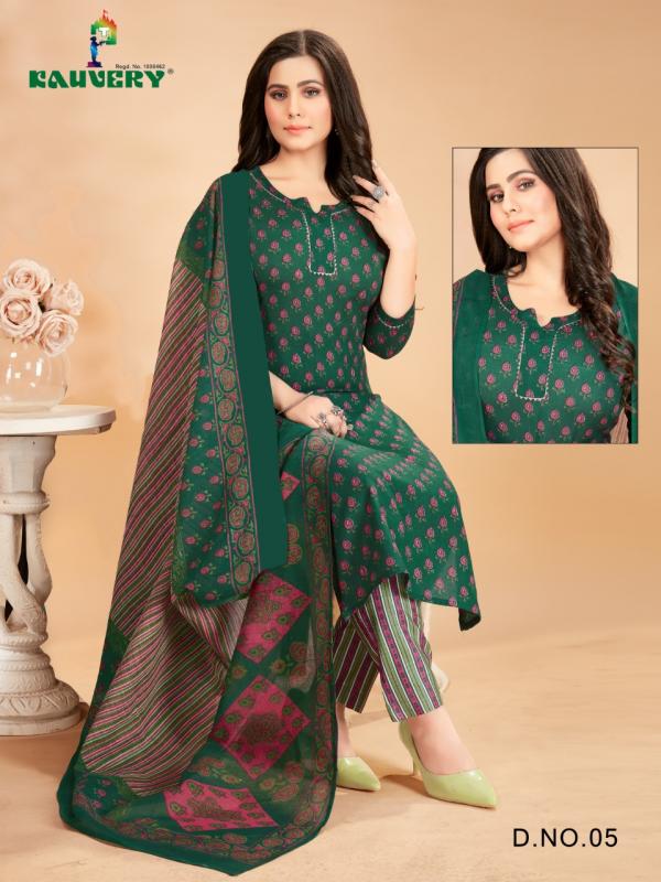 Kauvery Libas Vol-1 Lawn Cotton Designer  Kurti Pant And Dupatta Collection